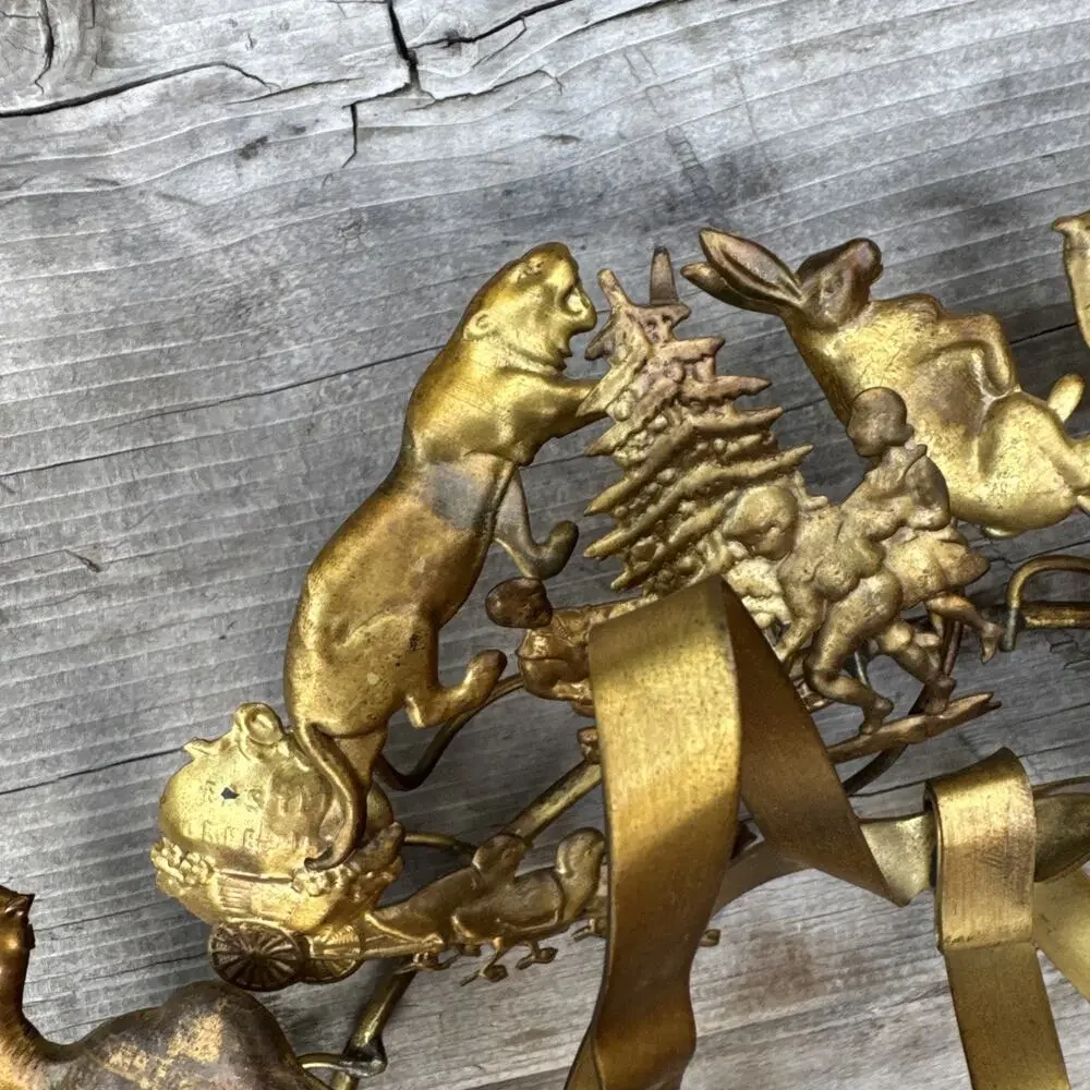 Antique Vtg Dresden Petite Choses Brass 11